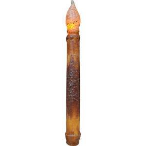 Burnt Mustard Taper Candle - 9"