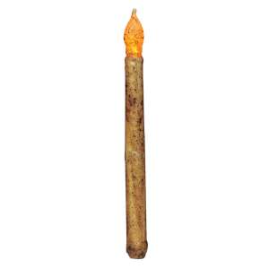 Burnt Ivory Taper Candle - 11" #84009