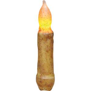 Burnt Ivory Taper Candle- 4" #84019