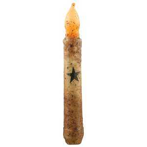 Burnt Ivory Star Taper - 6" Timer #84112