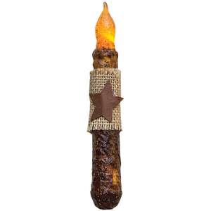 Burlap Star Taper in Burnt Mustard - 6"