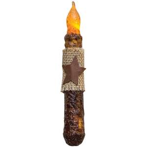 Burlap Star Taper in Burnt Mustard - 6" #84116