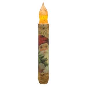 Joyful Santa Timer Taper 6" - Burnt Ivory #84518