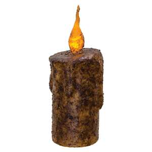 Twisted Flame Pillar - Burnt Mustard - 6" - # 84569