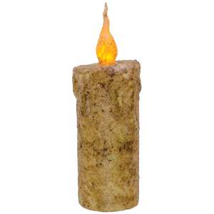 Twisted Flame Pillar - Burnt Ivory - 6-1/2" #84570