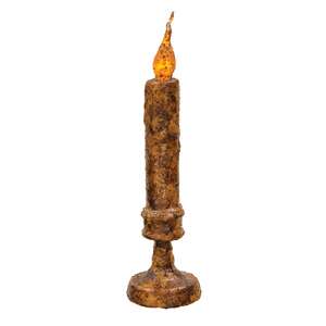 Twisted Flame Candlestick - Burnt Mustard - 8"