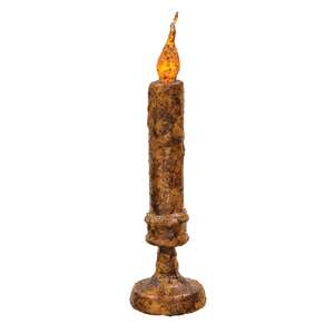 Twisted Flame Candlestick - Burnt Mustard - 8" #84573