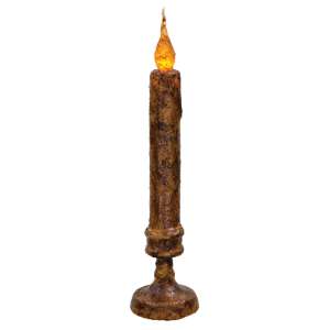 Twisted Flame Candlestick - Burnt Mustard - 10" #84575