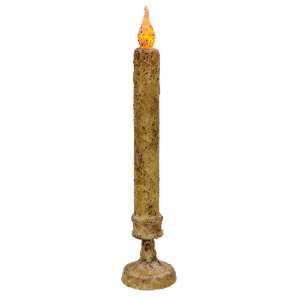 Twisted Flame Candlestick - Burnt Ivory - 11-1/2" #84576