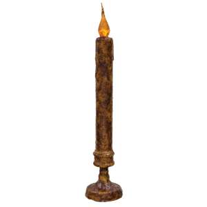Twisted Flame Candlestick - Burnt Mustard - 11-1/2" #84577
