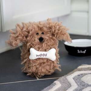 Woof Furry Tan Plush Dog ZOESP3006;