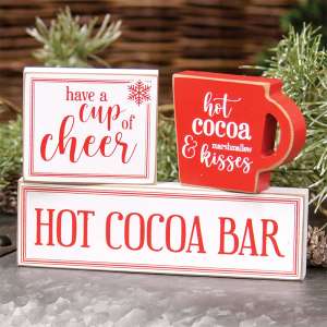 Hot Cocoa Bar Blocks, 3/Set 37154