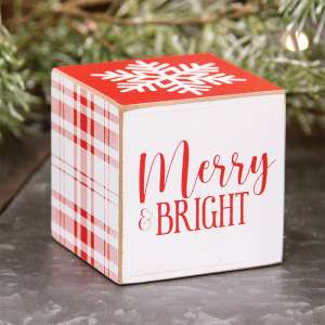 Merry & Bright Plaid Six-Sided Block 37157