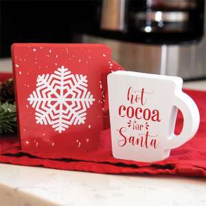 Hot Cocoa For Santa Chunky Cup Sitters, 2/Set 37158