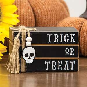 Trick or Treat Mini Wooden Book Stack 37179