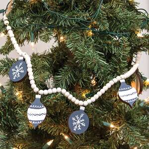 Snowflake Ornament Beaded Garland 37181