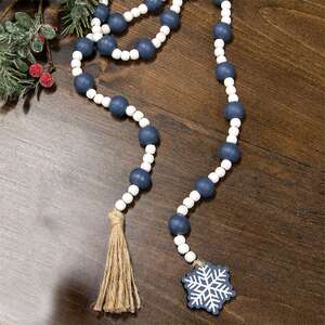 Snowflake Charm Beaded Garland 37189;