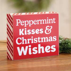 Peppermint Kisses Mini Box Sign 37233