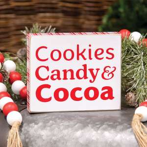 Cookies Candy & Cocoa Box Sign 37234