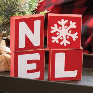 Sparkle NOEL Word Blocks, 4/Set 37238;