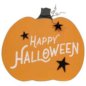 Happy Halloween Pumpkin Easel Sign
