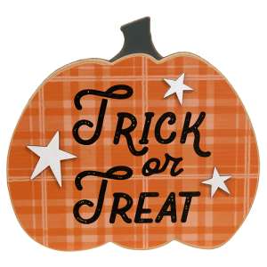 Trick or Treat Pumpkin Easel Sign #37257