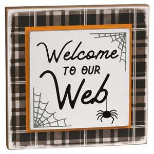 Welcome to Our Web Layered Block Sign