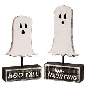 2 Set, Happy Haunting Ghost Pedestals
