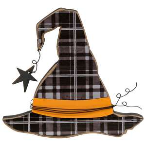 Buffalo Plaid Witch Hat Chunky Sitter