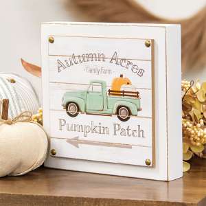 Autumn Acres Pumpkin Patch Layered Box Sign 37282