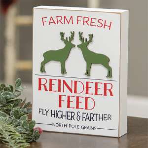 Farm Fresh Reindeer Feed Box Sign 37356