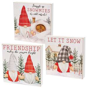 Snowmies Box Sign, 3 Asstd.