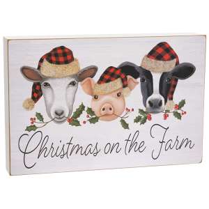 Christmas on the Farm Box Sign #37425