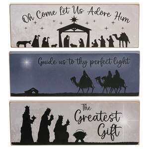 Nativity Silhouette Block, 3 Asstd.