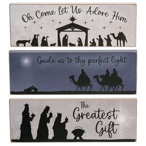 Nativity Silhouette Block, 3 Asstd. #37433