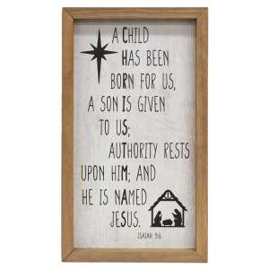 A Child Is Born Nativity Frame #37437