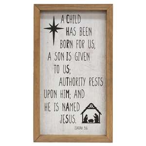 A Child Is Born Nativity Frame