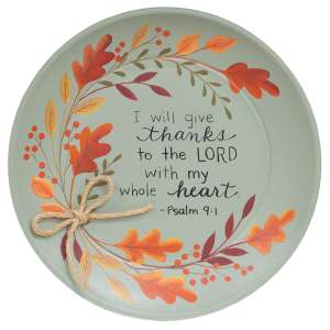Thanks to the Lord Autumn Leaves Plate #37491