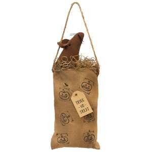 Primitive Mouse in Jack O Lantern Bag #CS38832