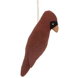 Stuffed Primitive Cardinal Ornament