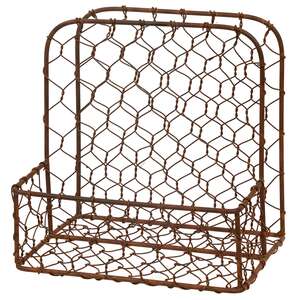 Rusty Galvanized Wire Napkin Holder