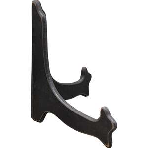 Long Oval Plate Stand - BLACK;