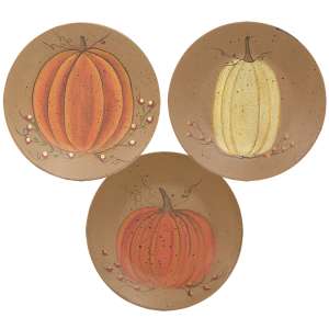 Classic Pumpkin Plates - 3 asst. #32408