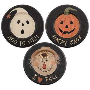 Boo, Jack, Fall Plates - 3 asst.;