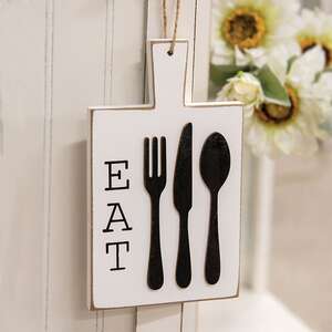 Distressed EAT Cutting Board Ornament