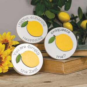 Exsqueeze Me Mini Round Easel Sign, 3 Asstd.