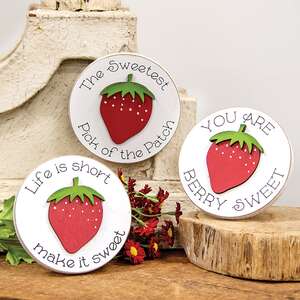Life Is Short Mini Round Easel Sign, 3 Asstd.