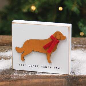 Here Comes Santa Paws Dog Block 36603