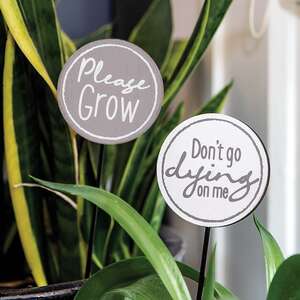 Please Grow Plant Stake, 2 Asstd. 36973