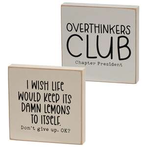 Overthinkers Club Square Block, 2 Asstd.